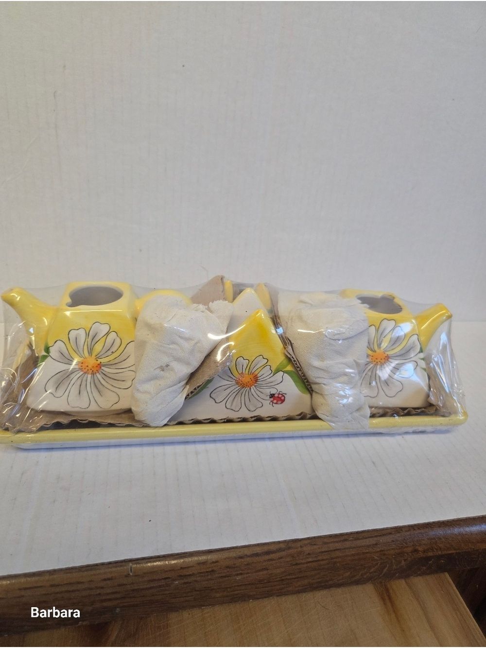 Vintage 90s Hi-Lux Japan Hand-painted Geometric Floral Tea Set (Sealed)